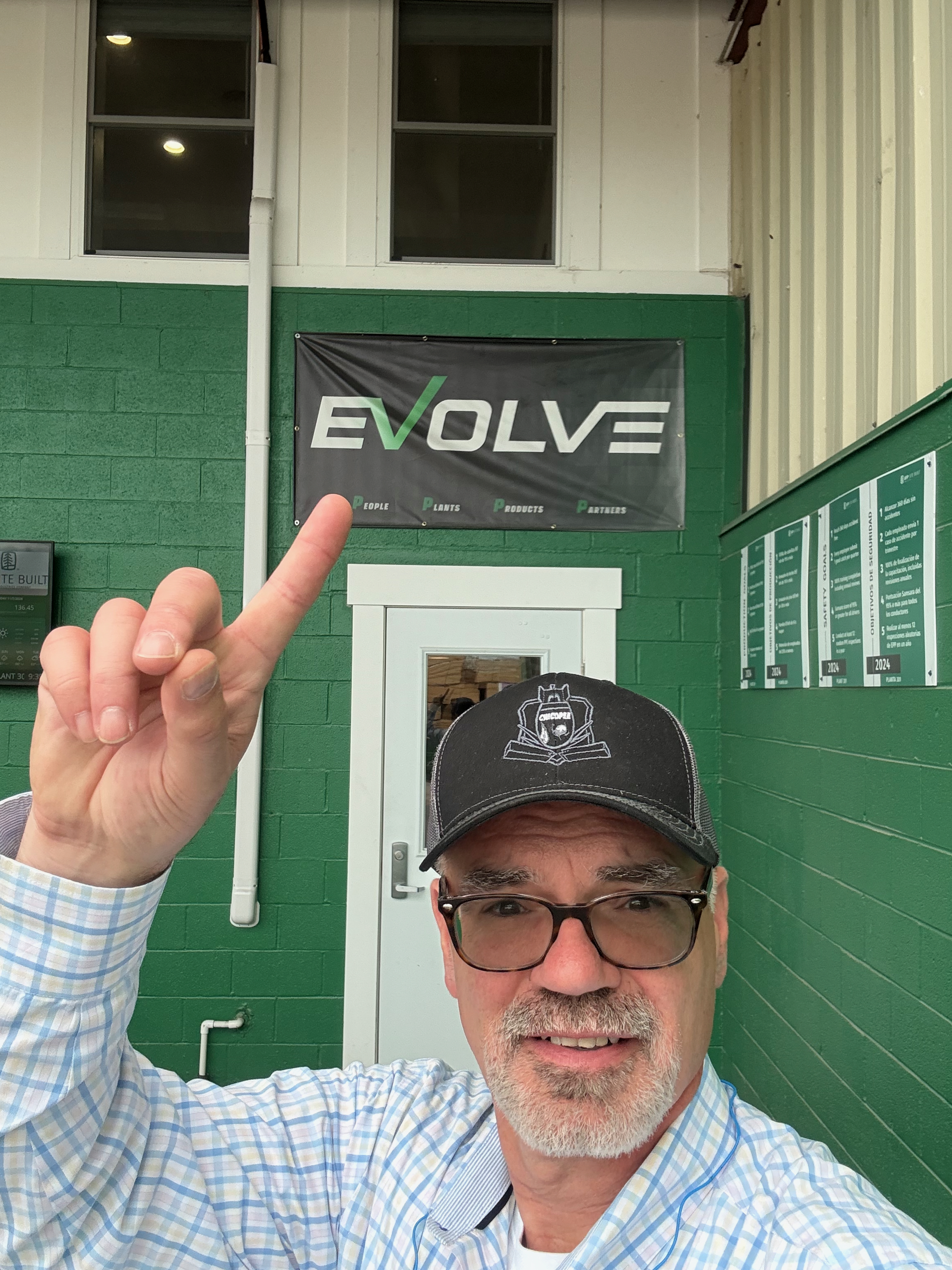 Bruce at an EVOLVE plant visit