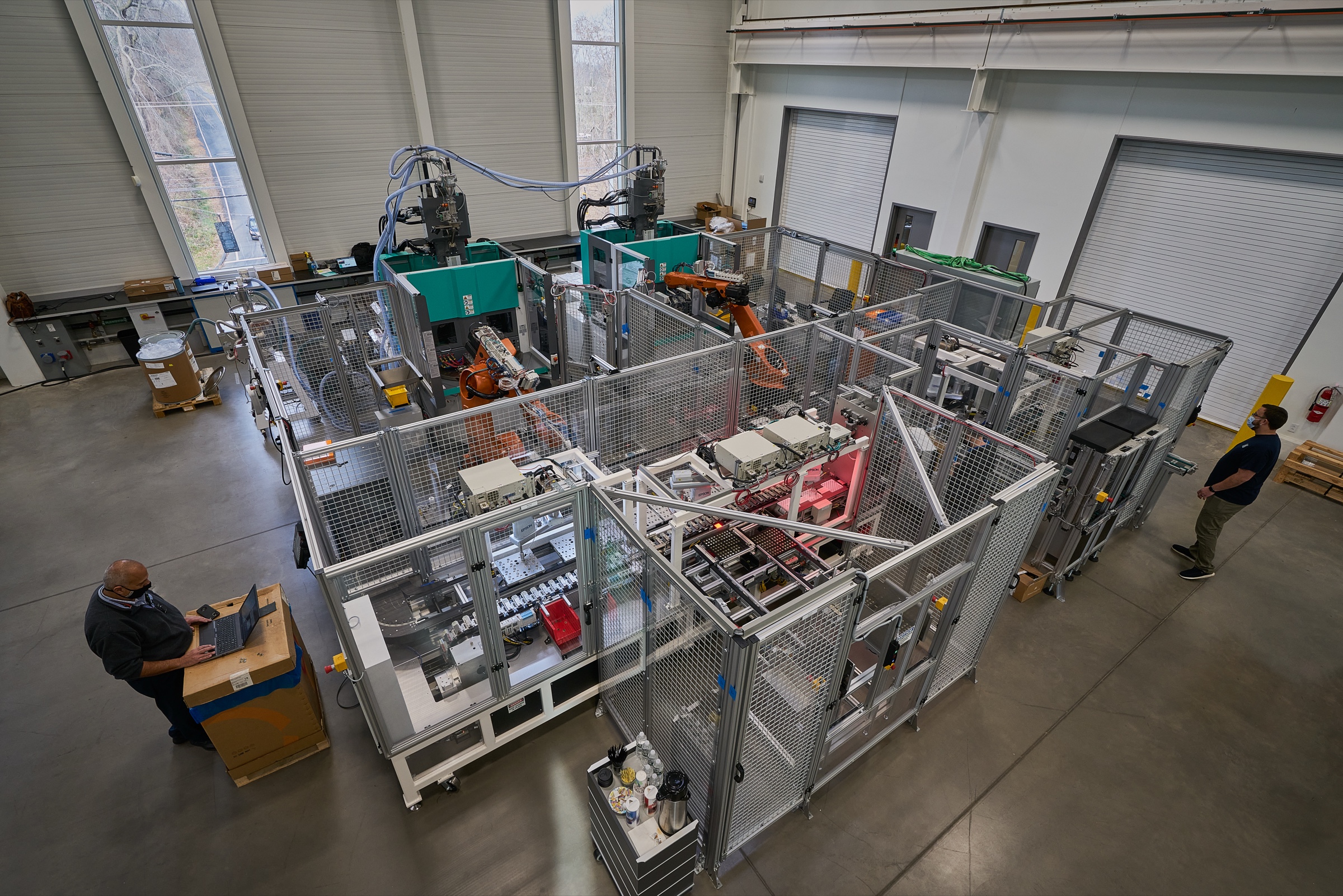 Automated work cell facility, Rocky Hill Connecticut — industrial photography by Bruce Peter Morin